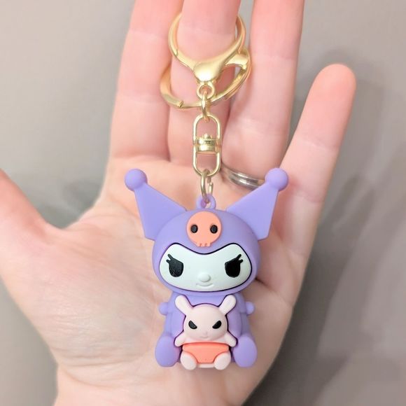 Sanrio Accessories - Kuromi and Baku Rubber Figure Keychain NWOT